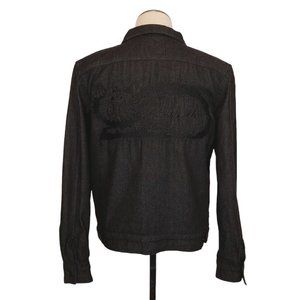 Ripndip "Eat me" Embroidered Denim Jean Jacket Black Sz Medium